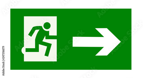 exit emergency sign