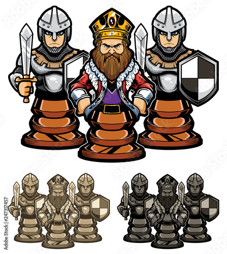 Chess King and Pawns
