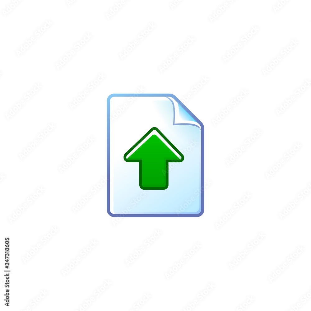 up arrow note vector icon. flat design