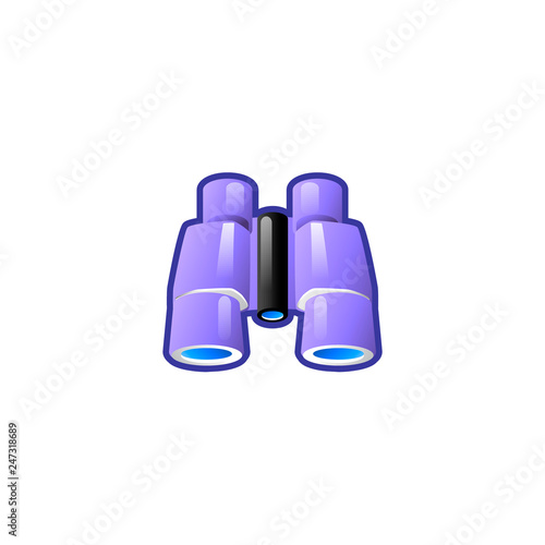 binoculars vector icon. flat design