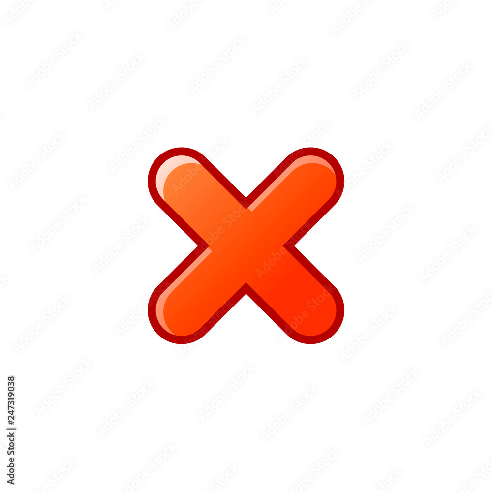 Obraz premium close button vector icon. flat design