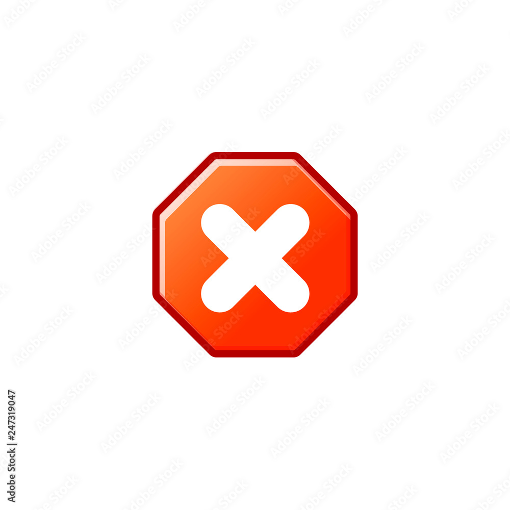 Obraz premium close button vector icon. flat design