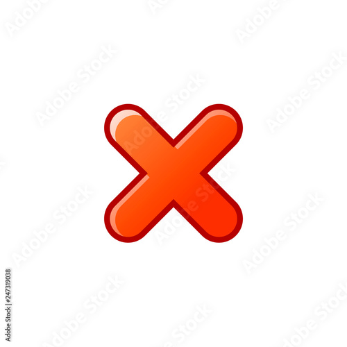 close button vector icon. flat design