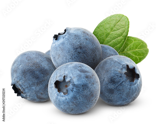 blueberry, clipping path, isolated on white background, full depth of field, high quality