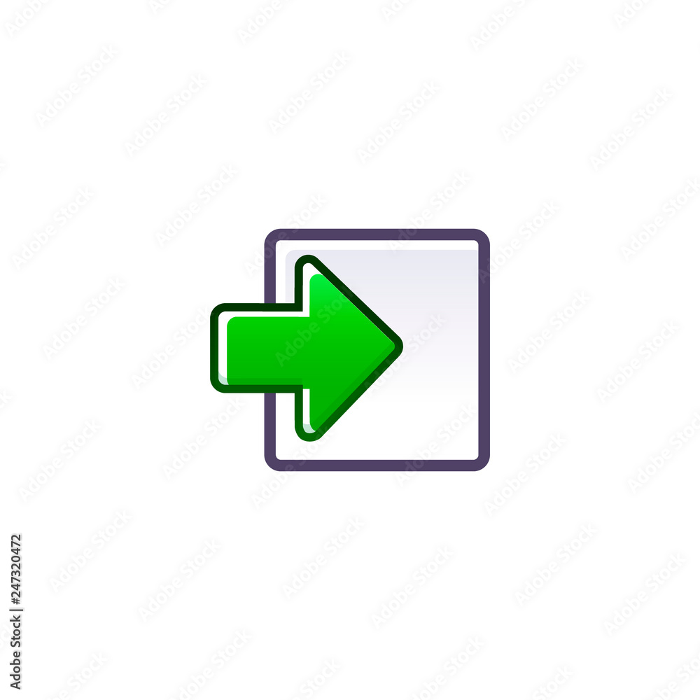 right arrow and blank vector icon. flat design right arrow and blank vector icon. flat design