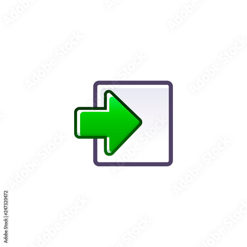 Free Download right arrow and blank vector icon. flat design - GFXLoad