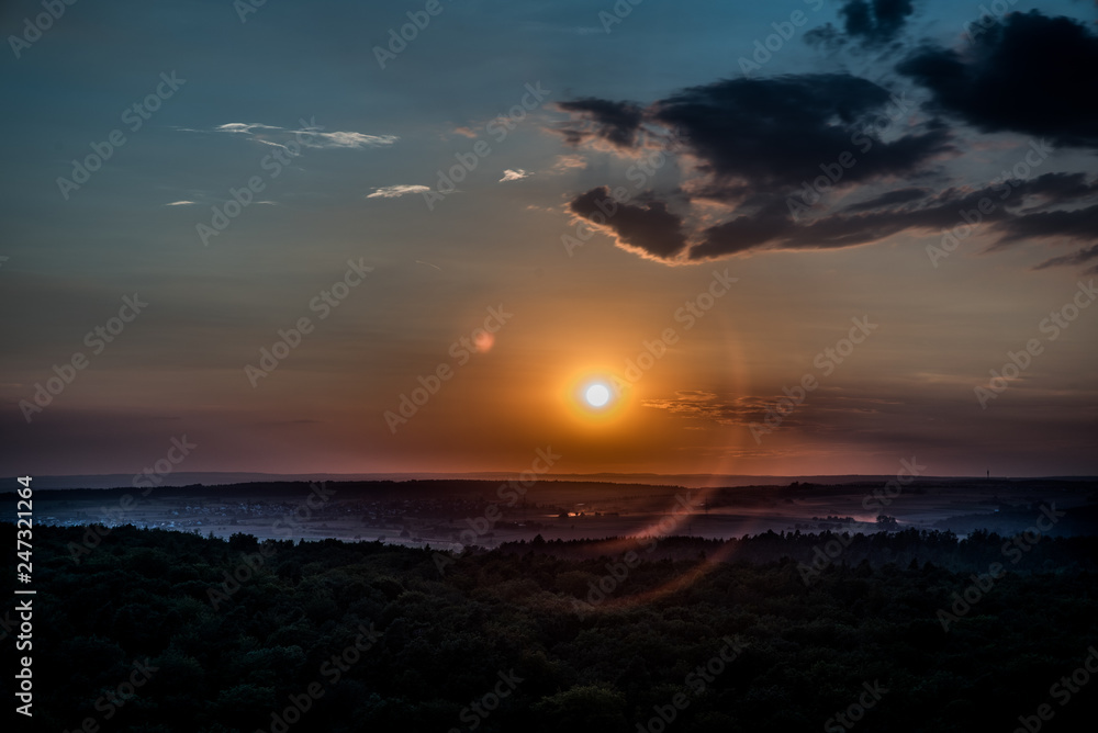 Sonnenuntergang vom Schönbuchturm