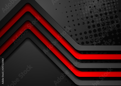 Red black stripes abstract corporate background