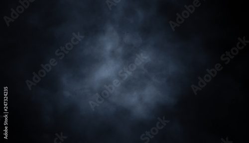 Blue misty smoke background. Abstract texture