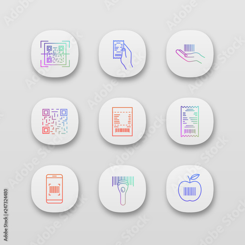 Barcodes app icons set