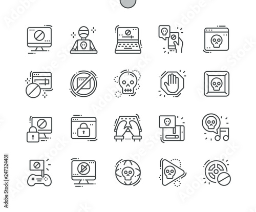 Pirate sites Well-crafted Pixel Perfect Vector Thin Line Icons 30 2x Grid for Web Graphics and Apps. Simple Minimal Pictogram