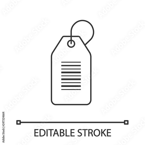 Barcode label linear icon