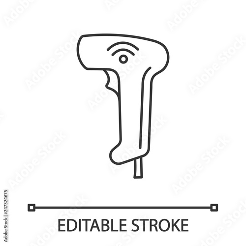 Wireless barcode scanning linear icon