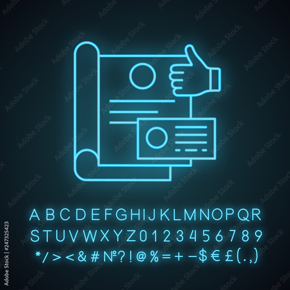 Branding design neon light icon Branding design neon light icon