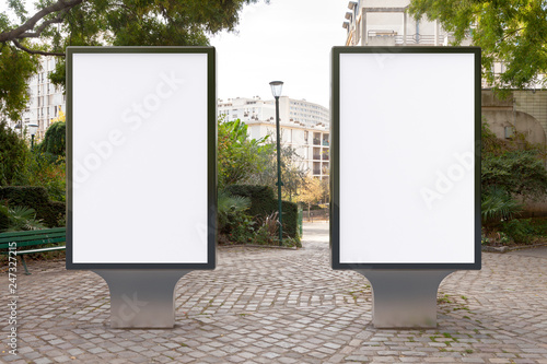 Canvas Print Blank street billboard poster stand
