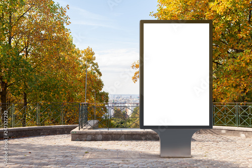 Photography Blank street billboard poster stand