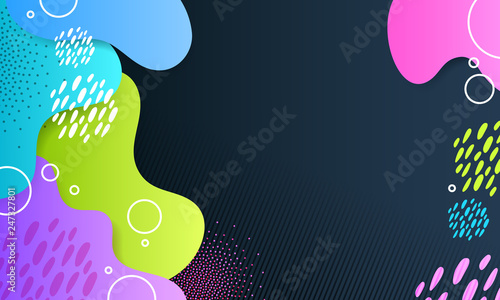 Vector blobs abstract background. Colorful liquid shapes.