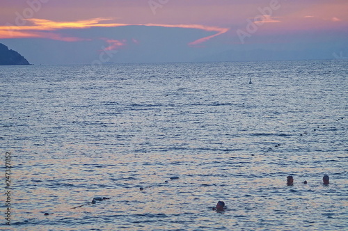 Sunset in the Bay of Procchio, Elba island, Tuscany, Italy