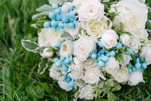 Bouquet of flowers. The bride s bouquet. Bridal bouquet. Floristics.