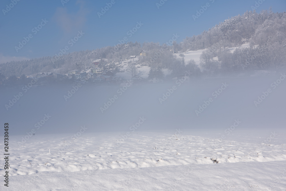 Winterlandschaft bei Feldkirch in Vorarlberg