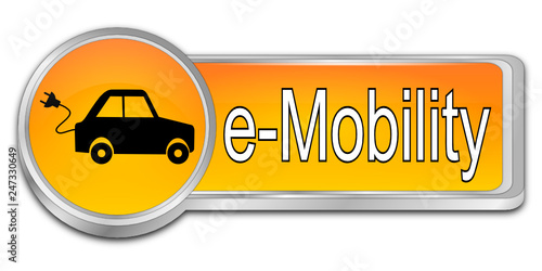 e-Mobility Button - 3D illustration