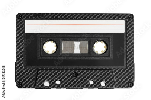 Audio cassette with blank label