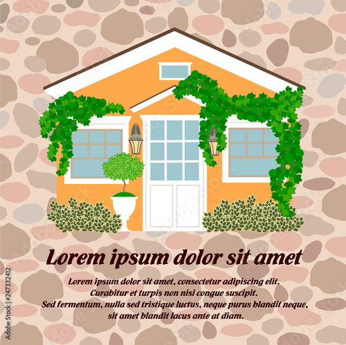 The house is covered with ivy, safe and cozy accommodation.