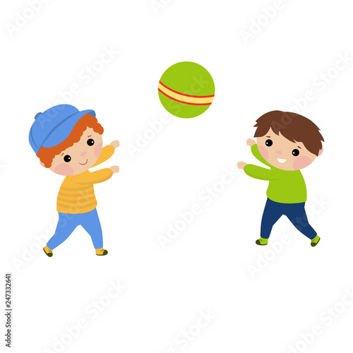 Children playing with a ball
