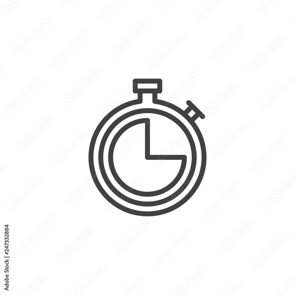 Stopwatch with 15 minutes delivery time line icon. linear style sign for mobile concept and web design. Fifteen minutes food delivery outline vector icon. Symbol, logo illustration. Pixel perfect Stopwatch with 15 minutes delivery time line icon. linear style sign for mobile concept and web design. Fifteen minutes food delivery outline vector icon. Symbol, logo illustration. Pixel perfect