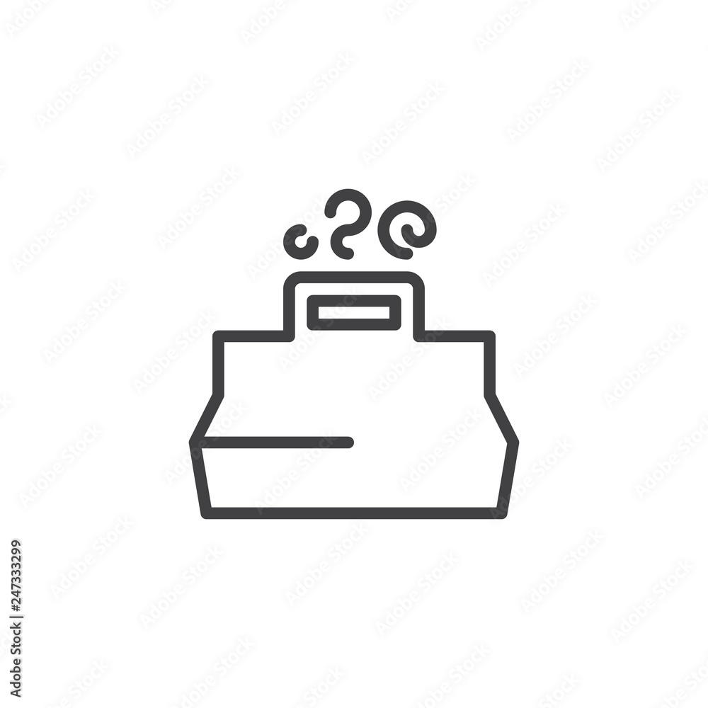 Fast food cardboard box line icon. linear style sign for mobile concept and web design. Food delivery service pack outline vector icon. Symbol, logo illustration. Pixel perfect vector graphics Fast food cardboard box line icon. linear style sign for mobile concept and web design. Food delivery service pack outline vector icon. Symbol, logo illustration. Pixel perfect vector graphics