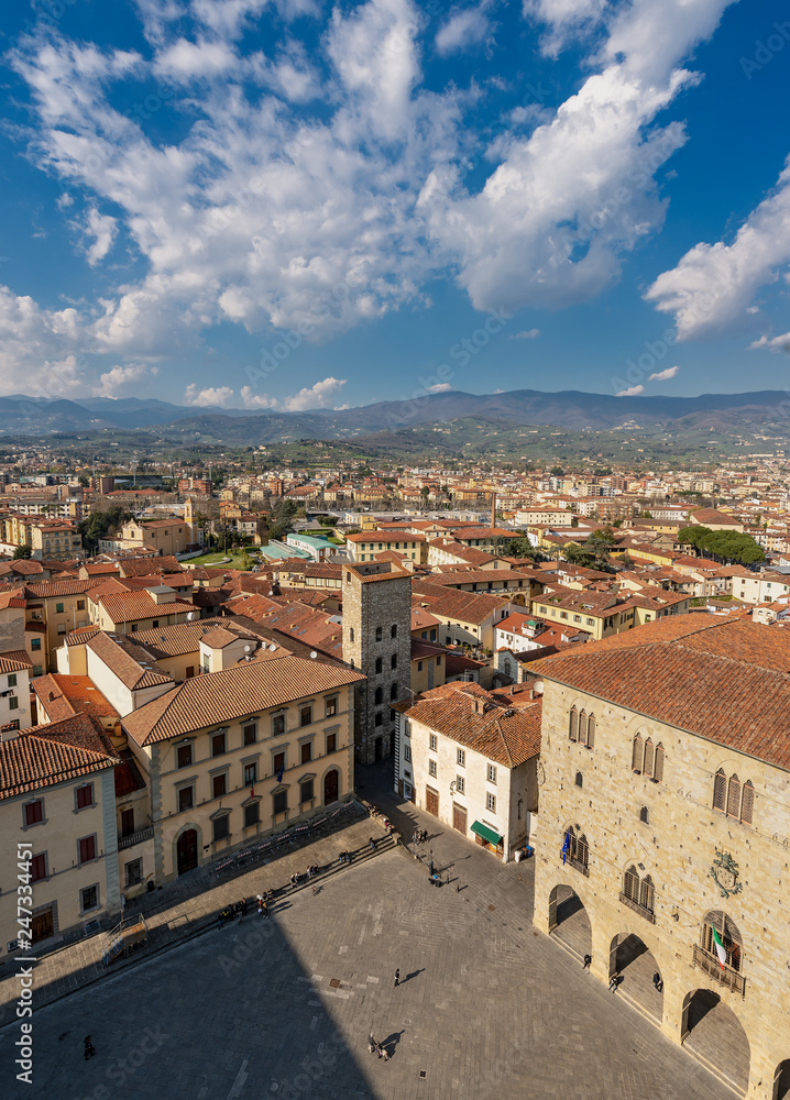 Aerial view of Pistoia city - Tuscany Italy