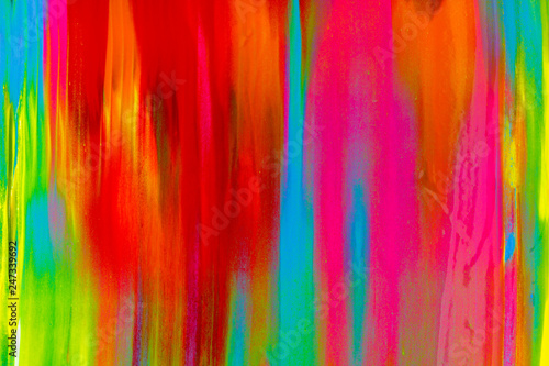 Flows of colorful paint. Flowing and dripping.