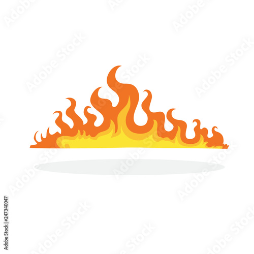 Red and orange fire flame