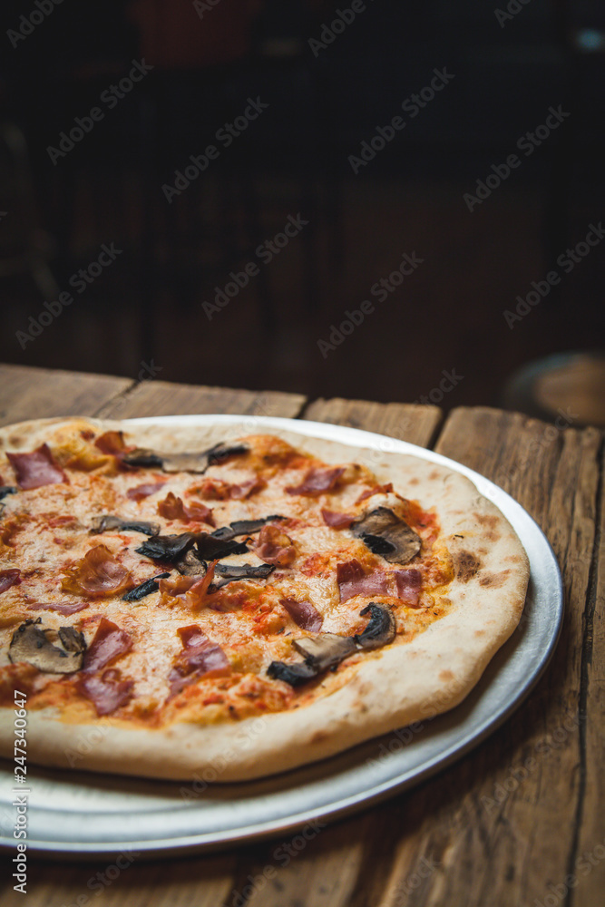 Stone baked pizza