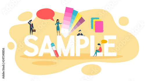 Sample concept. Idea of template. Color palette