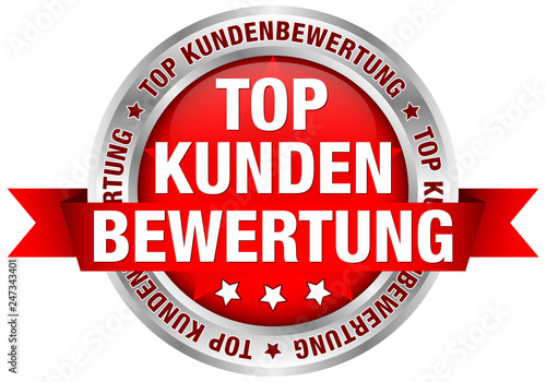 Button Banderole "Top Kundenbewertung" rot