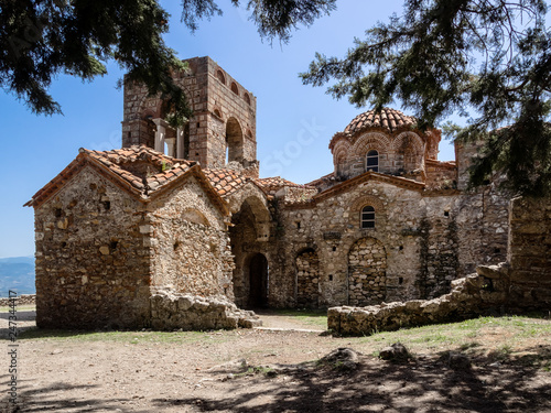 Byzantine Church of Agia Sofia in Mystras, Greece