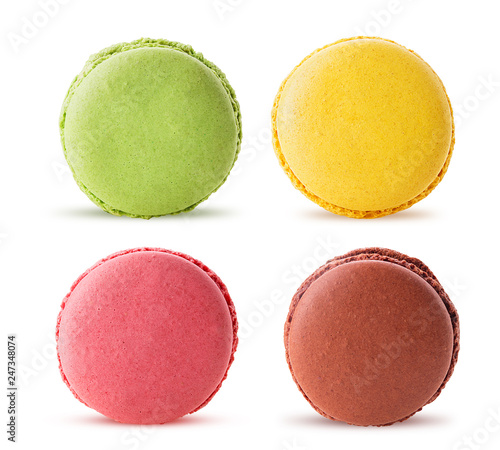 Cuadro en lienzo Set sweet colorful macarons