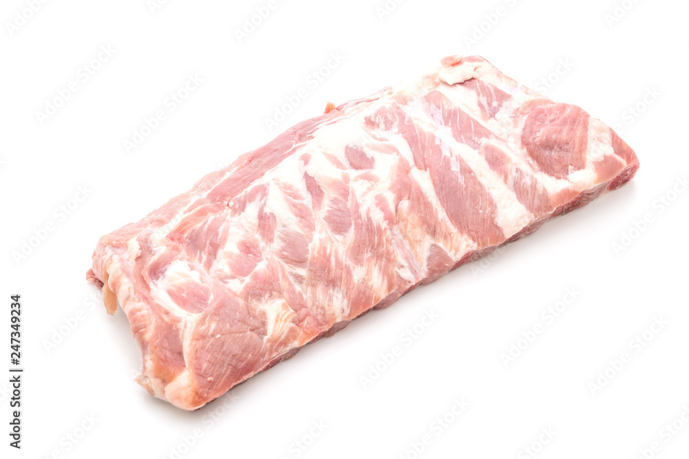 Fresh raw pork ribs