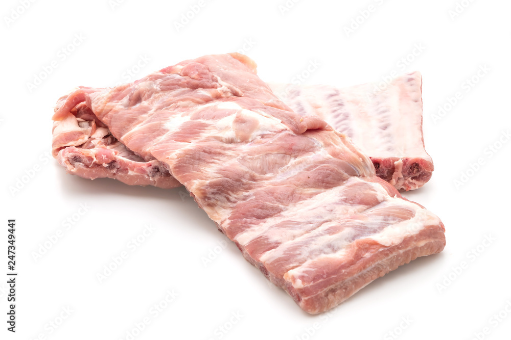 Fresh raw pork ribs