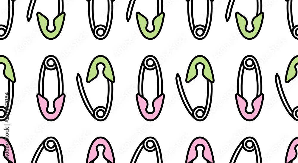 Seamless pattern with Safety pin Seamless pattern with Safety pin