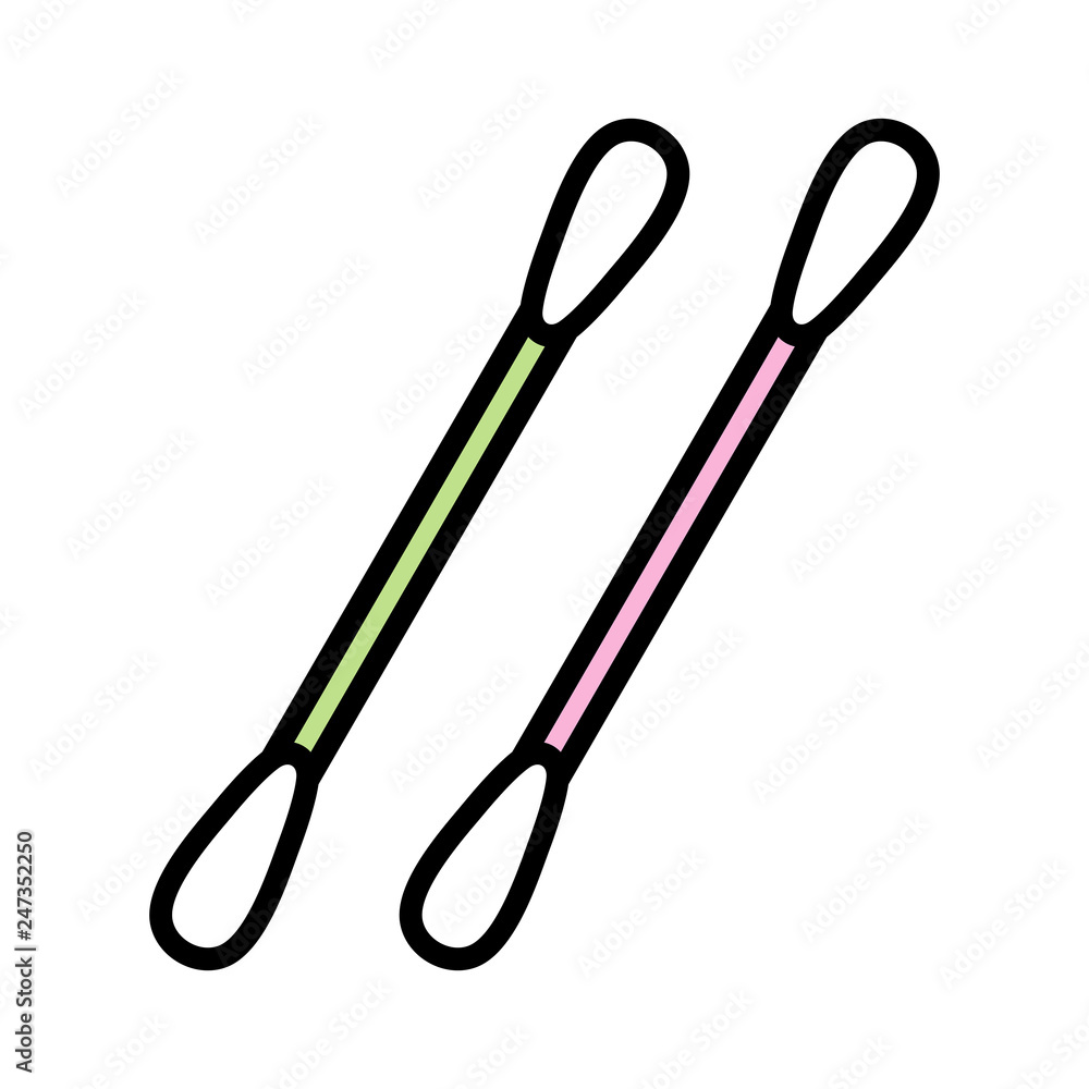 Ear sticks icon. isolated on white background Ear sticks icon. isolated on white background