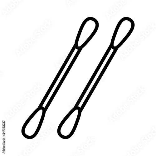 Ear sticks icon. isolated on white background