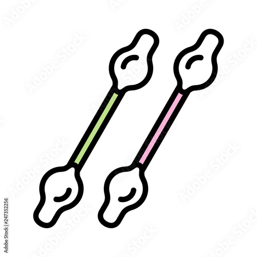 Ear sticks icon. isolated on white background