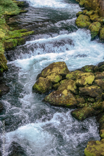 Photography Source de la Loue. River  near the city of Ouhans in France