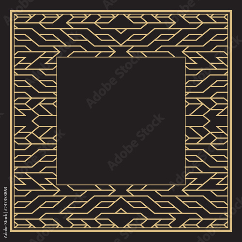 Art rectangular ornament.