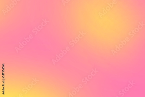 Colorful background, pink yellow gradient, template for design, trendy screen background.