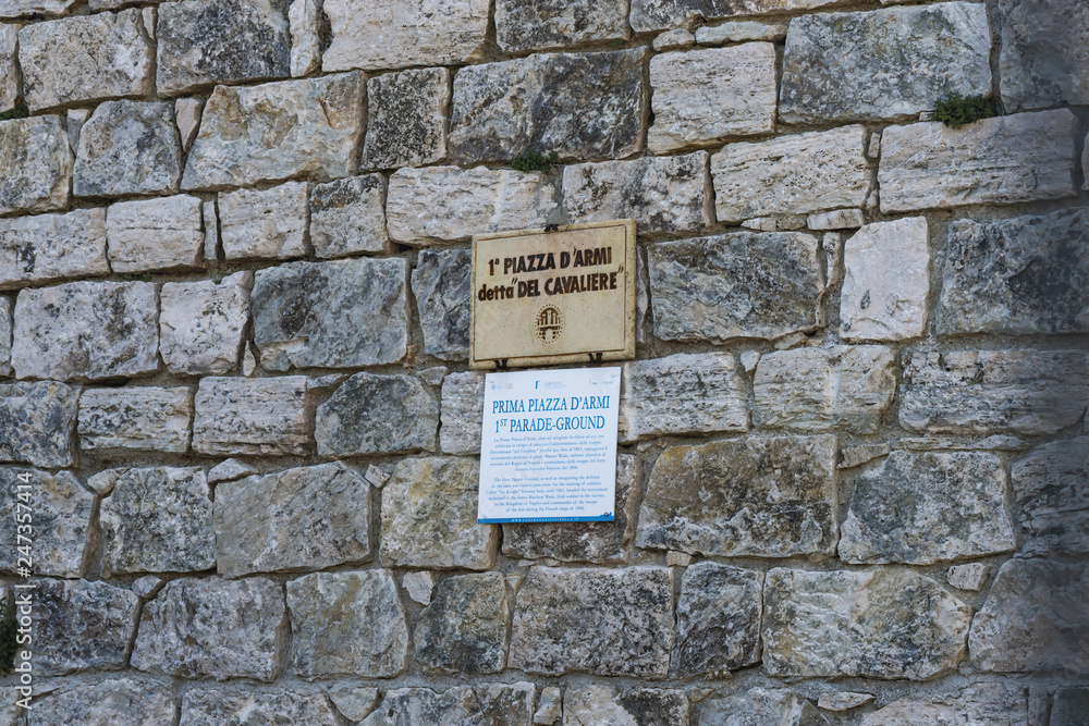 Italia Marche Civitella del Tronto città fortezza vedute del forte Italia Marche Civitella del Tronto città fortezza vedute del forte