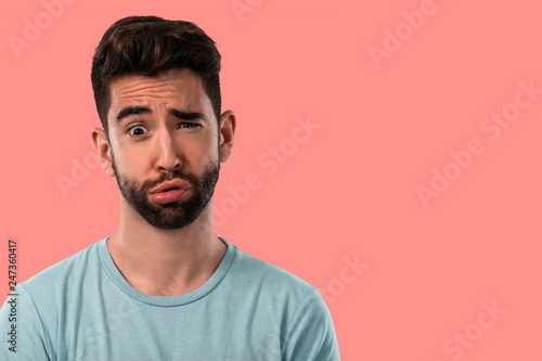 young man doing a crazy gesture