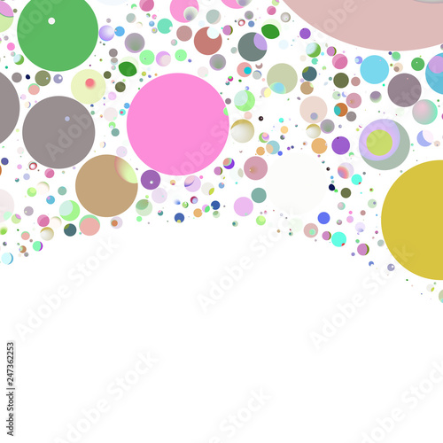 Multicolored geometric circle abstract background seamless pattern